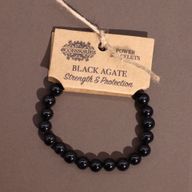 Браслет Сили - Чорний Агат