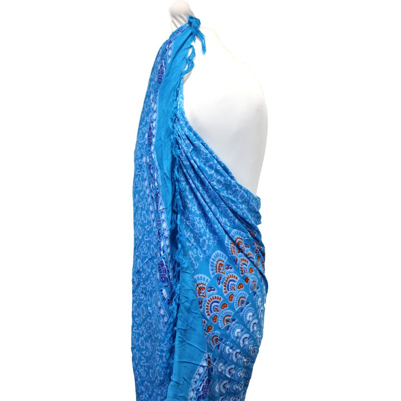 Саронги з Мандалою - Бірюзово-помаранчевий