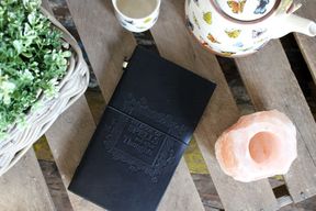 Шкіряний Записник Ручної Роботи (80 сторінок) - My Book of Spells and other Thoughts - Чорний