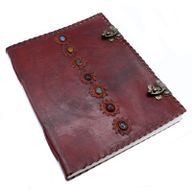 Шкіряна Записна Книга з 7 Чакрами 25х32,5 см