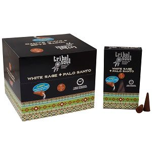 Tribal Soul Конуси Пахощів зі Зворотним Потоком - Біла Шавлія  та Пало Санто