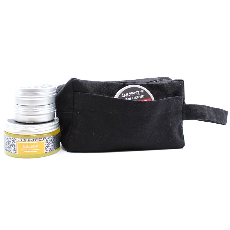 Чорна Косметичка з Натуральної Бавовни 10 oz - Класична Прямокутна