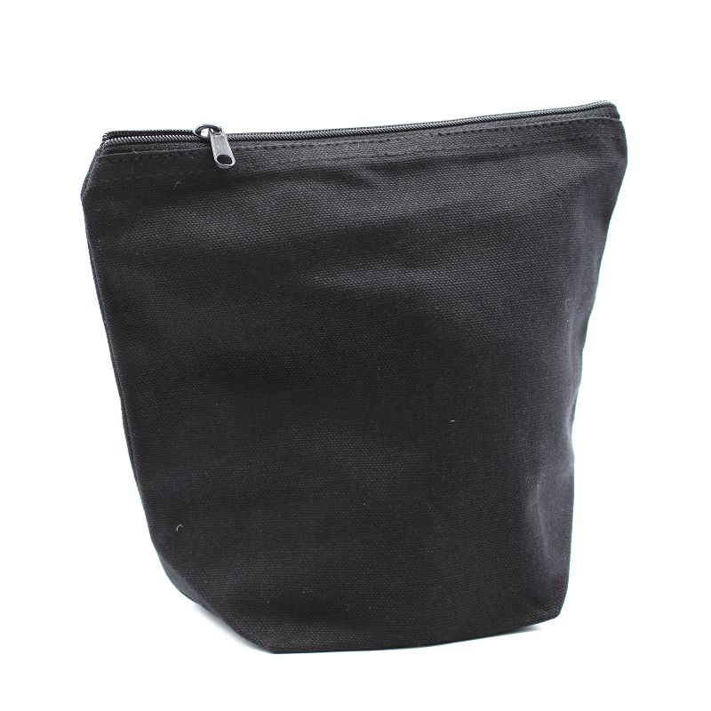 Чорна Косметичка  з Натуральної Бавовни 10 oz - Середній Мішечок