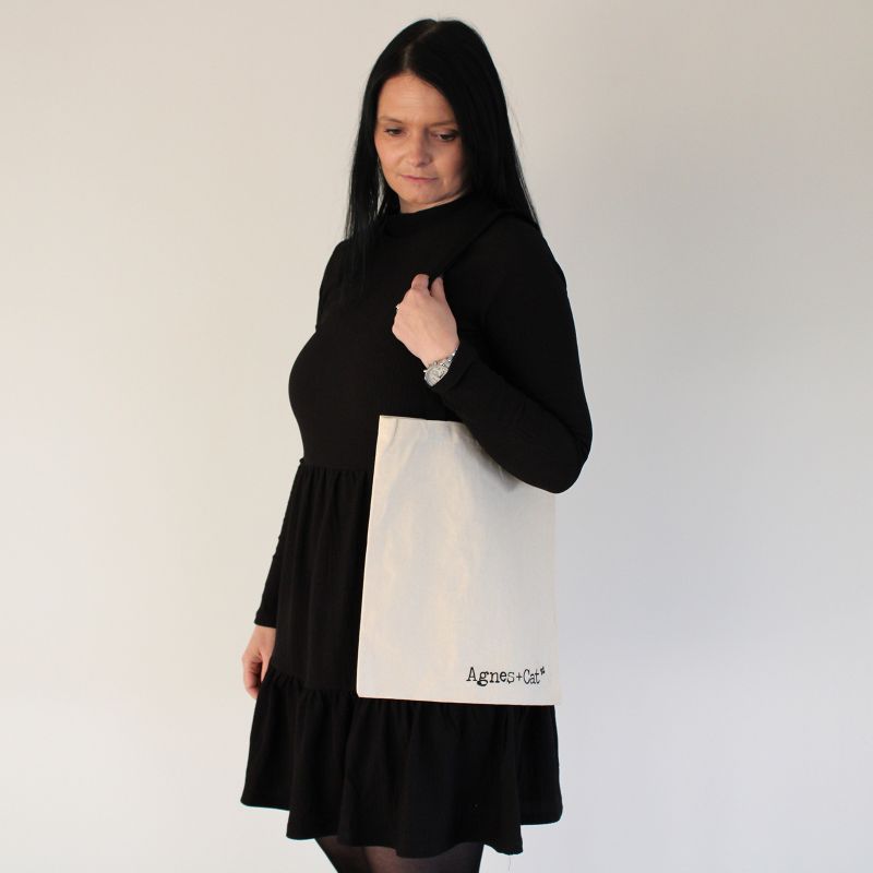 Agnes + Cat Ба́вовняна Сумка 6 oz - 35x30 см