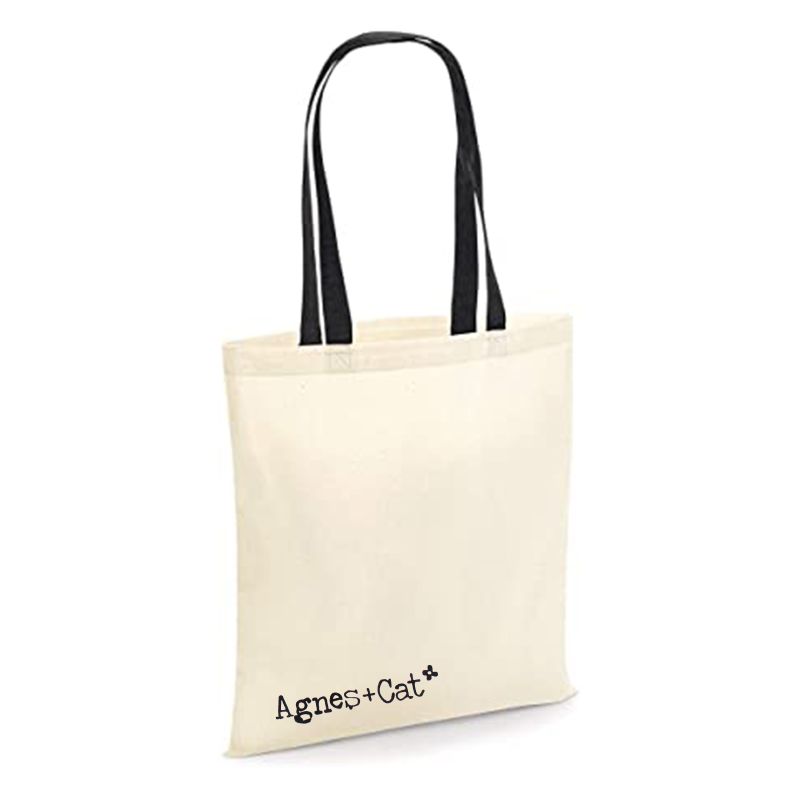 Agnes + Cat Ба́вовняна Сумка 6 oz - 35x30 см