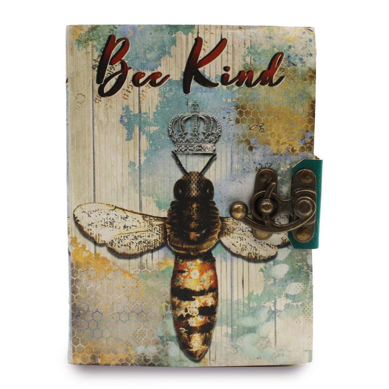 Шкіряний Блокнот "Bee Kind" із Необрізаним Краєм 18х13 см