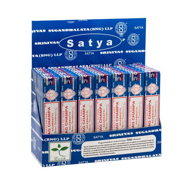 Ароматичні Палички Satya (Дисплейна Коробка) - Nag Champa 15 г