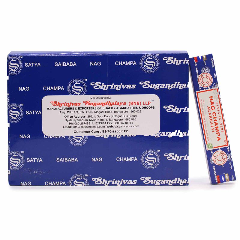 Ароматичні Палички Satya (Дисплейна Коробка) - Nag Champa 15 г
