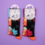 Hop Hare Бамбукові Шкарпетки S/M - Блакитний Будда та Лотос