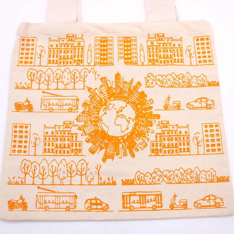 Велика Бавовняна Сумка для Покупок 10 oz, 38×42 см - Міське Життя