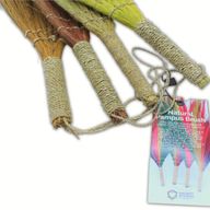 Набір із 4 шт. - Довгий Віник із Пампасної Трави - Натуральні Кольори