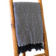 Плед Boho Comfort 125x150 см - Темно-синій Зигзаг