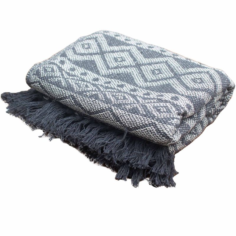 Плед Boho Comfort 125x150 см - Сіра Геометрія