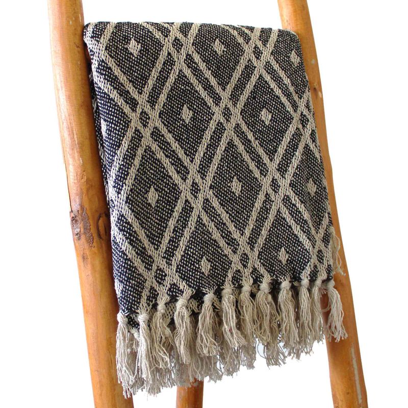 Плед Boho Comfort 125x150 см - Чорно-бежевий Регент