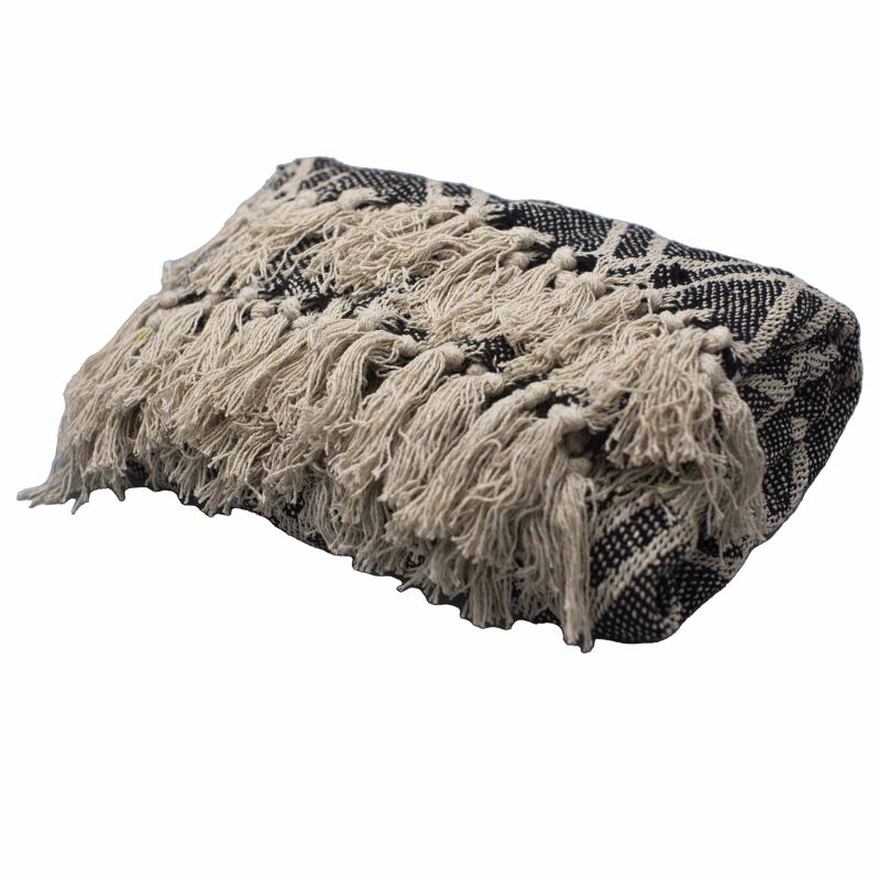 Плед Boho Comfort 125x150 см - Чорно-бежевий Регент