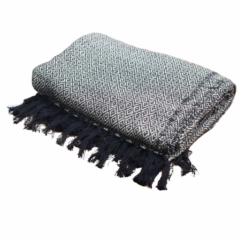 Плед Boho Comfort 125x150 см - Вугільний
