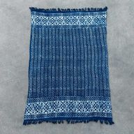 Плед Індиго Ручної Роботи 170×120 см - Прямі Стріли