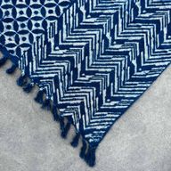 Плед Індиго Ручної Роботи 170×120 см - Хвилі Намуна