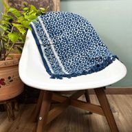 Плед Індиго Ручної Роботи 170×120 см - Плитка Маджід