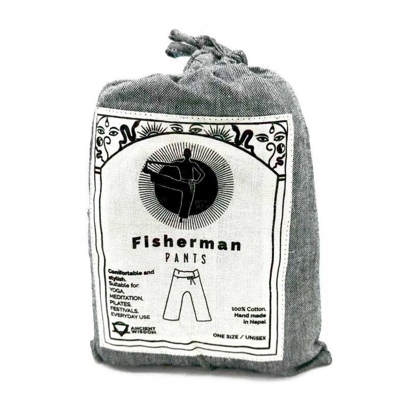 Штани для Йоги та Фестивалів Thai Fisherman - Мандала Мантра на Сірому