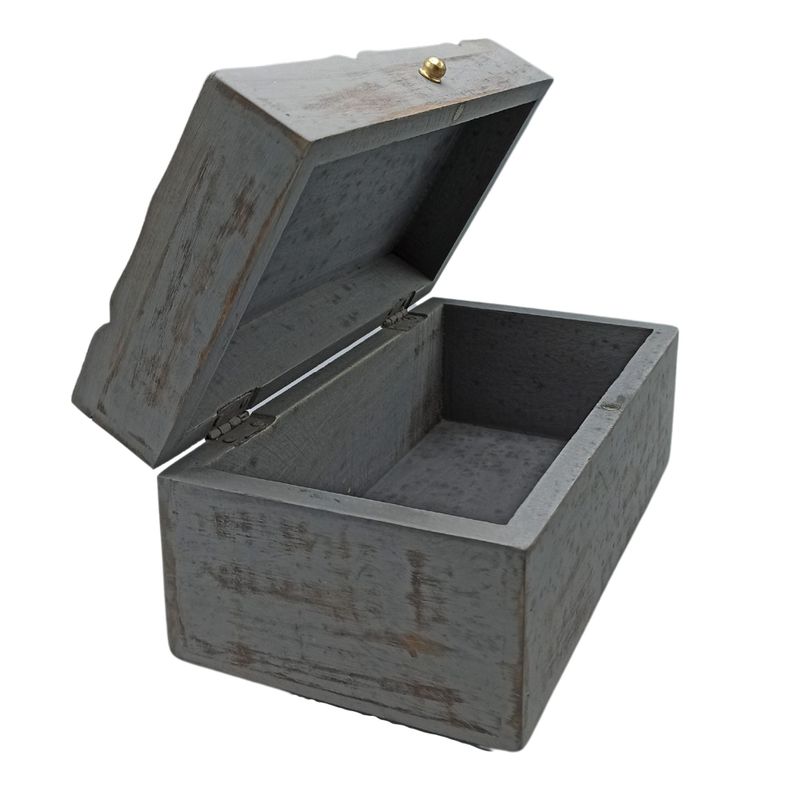 Вінтажна Декоративна Коробка Унііверсальна 22×12×10 см - Сіра Зірка