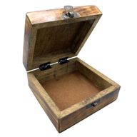Квадратна Дерев'яна Шкатулка 13x13x6 см - Будда