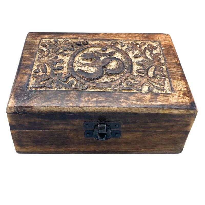 Середня Дерев'яна Шкатулка 15x10х6 см - Ом