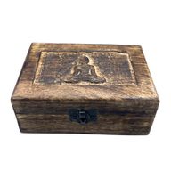 Середня Дерев'яна Шкатулка 15x10х6 см - Будда