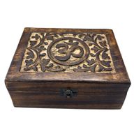 Велика Дерев'яна Шкатулка 20x15х7,5 см - Ом
