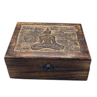 Велика Дерев'яна Шкатулка 20x15х7,5 см - Будда