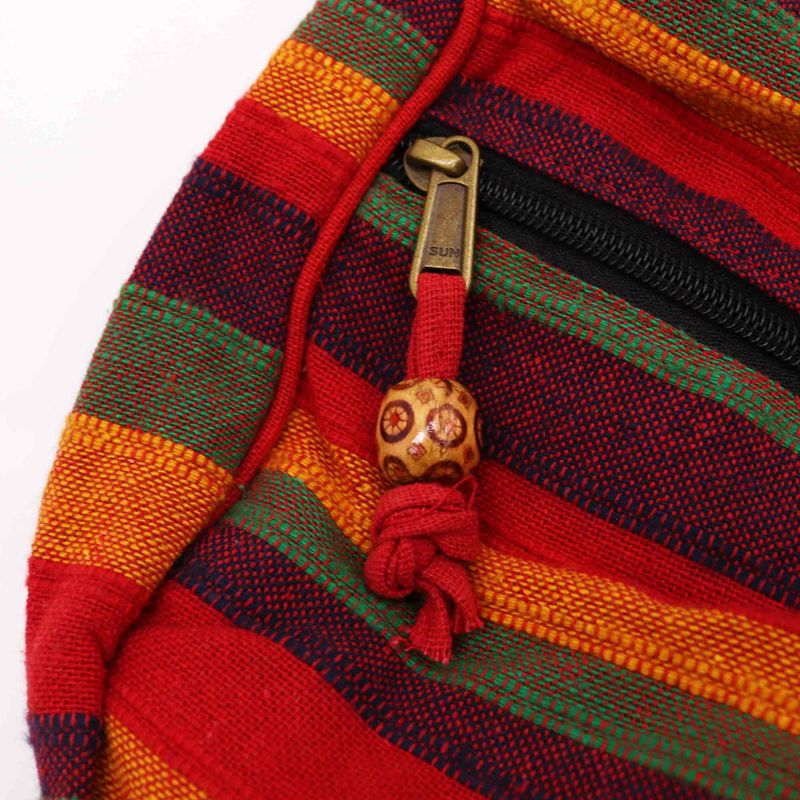 Велика Непальська Сумка-слінг з Регульованим Ременем - Полум'яний Захід Сонця