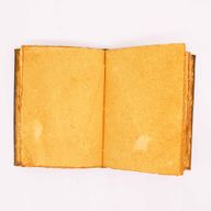 Записна Книга з Кавово-Коричневої Шкіри із Необрізаним Краєм - Декор з Цинку "Сова" 26×18 см