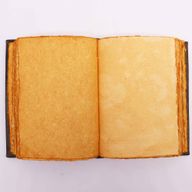 Записна Книга з Коричневої Шкіри із Необрізаним Краєм - Декор з Цинку "Потрійний Місяць" 26×18 см