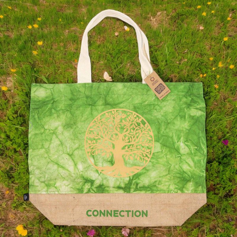 All Natural Bag Зелена - Дерево життя - Connection