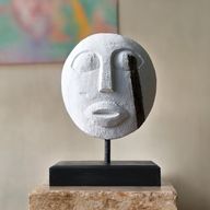 Племінна Декоративна Маска з о. Тимор 27×20 см - Біла