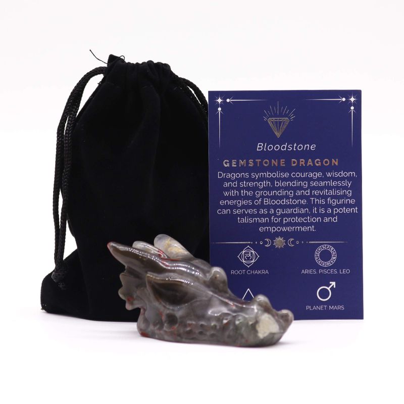 Велика Голова Дракона - Геліотроп - 60x30x35 мм