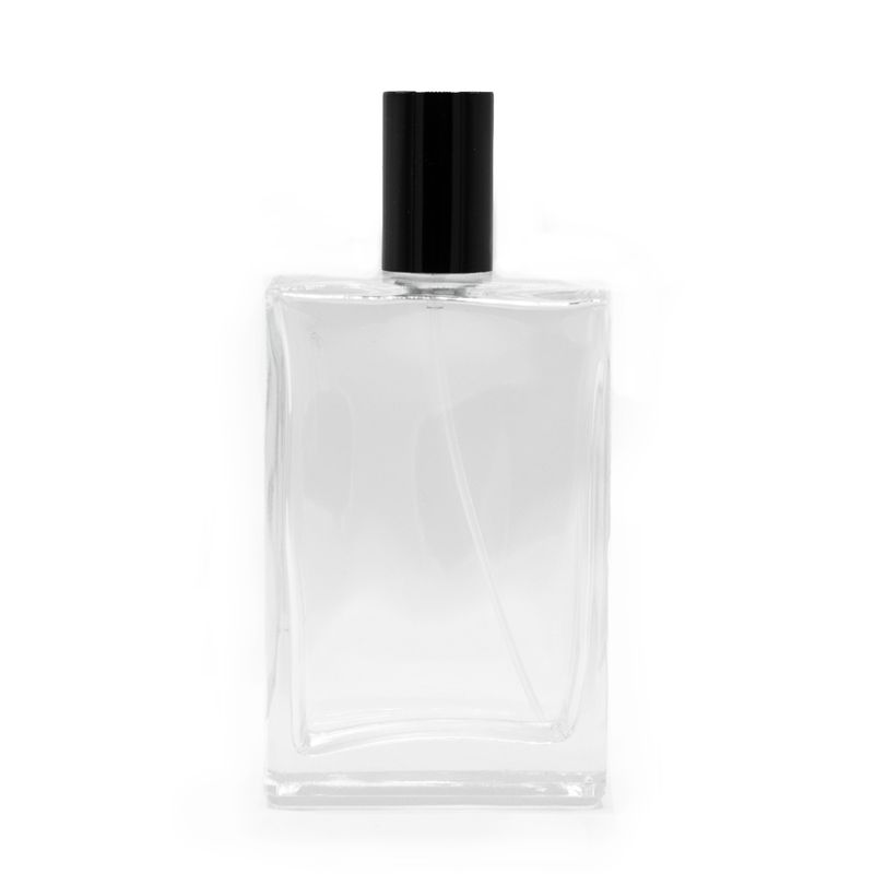 Квадратний Масивний Флакон 100 мл - Чорний Спрей та Кришка