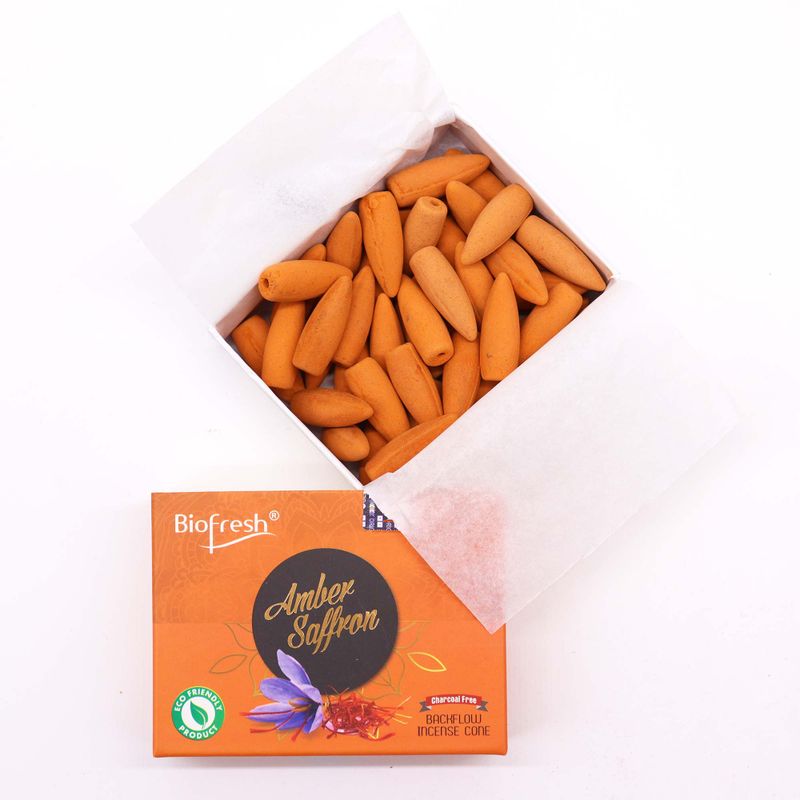 Biofresh Конуси Пахощів зі Зворотним Потоком (40 шт.) - Амбра та Шафран