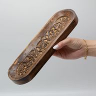 Велика Дерев'яний Тримач 30×10 см - Квітковий Дизайн