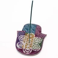Стеатитова Велика Підставка "Хамса" 18×15×1,2 см - 7 Чакр