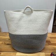 Кошик із бавовняного каната 45x40 см - Сірий