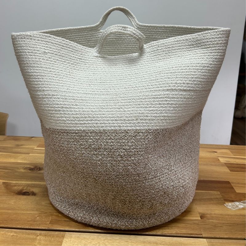 Кошик із бавовняного каната 45x40 см - Бежевий