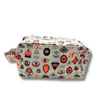 Середня Косметичка з Бавовняної Канви Прямокутної Форми - Очі
