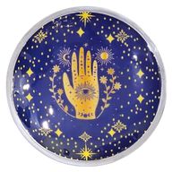 Емальована Тарілка для Підношень – "Hamsa" Опівнічно-Синій