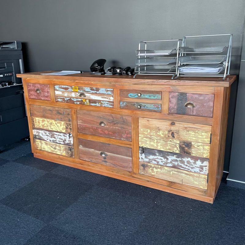 Боковий Стіл із Відновленого Дерева 160x40x80 см