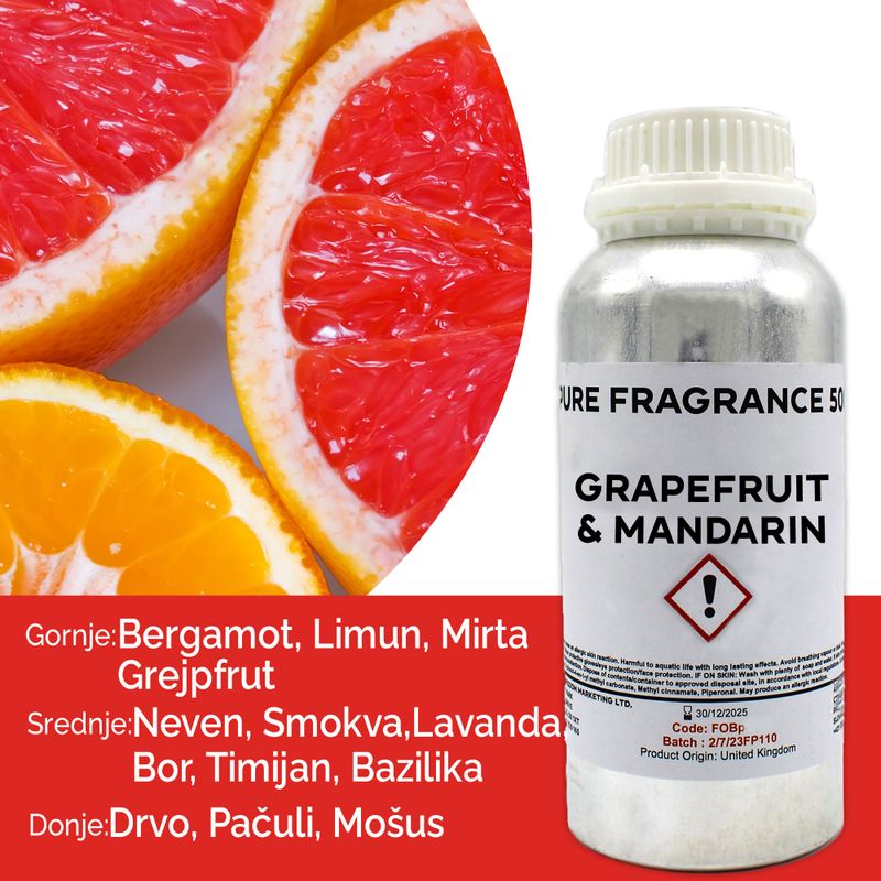 Чиста Ароматична Олія 500 мл - Грейпфрут і Мандарин