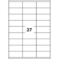 Етикетки для Друку 63,5х29,6 мм, Білі - 27 шт./аркуш, 100 аркушів