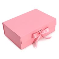 Розібрана Подарункова Коробка - Велика Квадратна (28,2x20,2х9,2 см) - Рожева