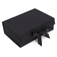 Розібрана Подарункова Коробка - Велика Квадратна (28,2x20,2х9,2 см) - Чорна