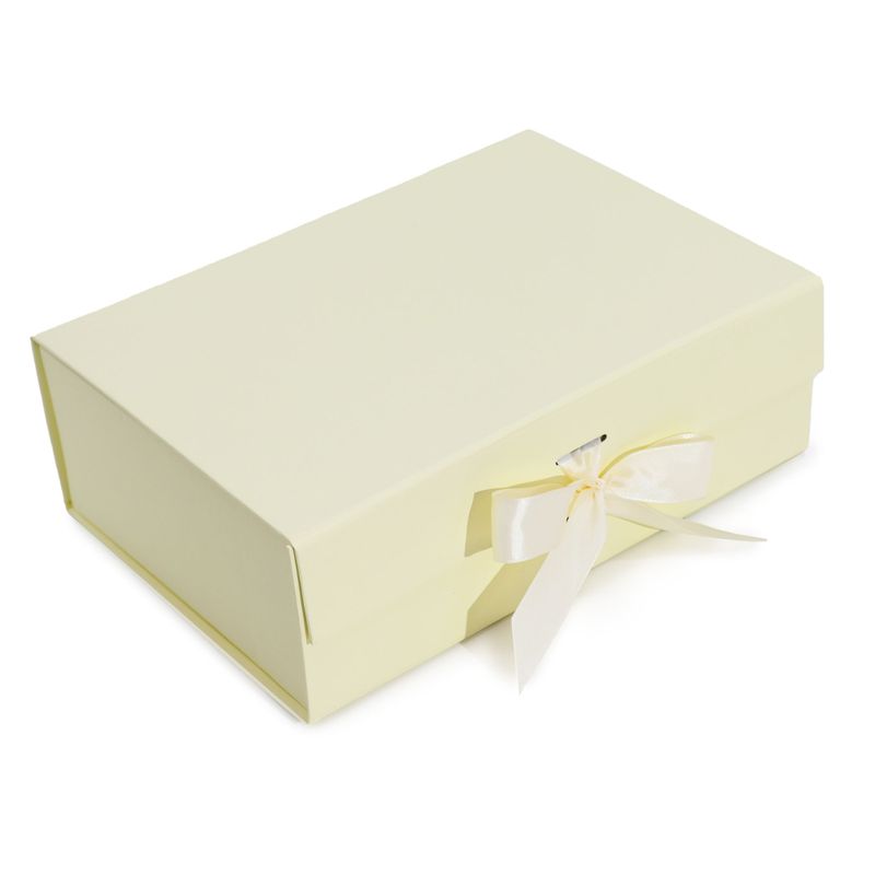 Розібрана Подарункова Коробка - Велика Квадратна (28,2x20,2х9,2 см) - Айворі